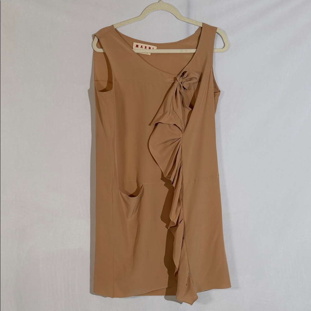 Marni Dress 100% Silk Size US 12 EUR 44 Made In Italy